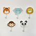 Animal Wall Hooks - Set of 5